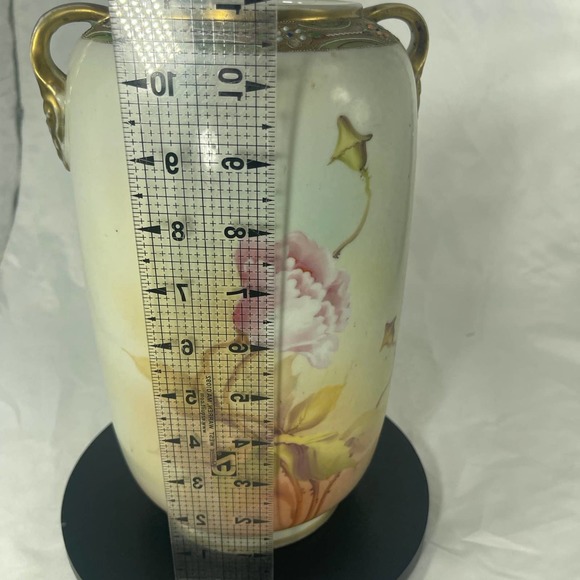 Antique hand painted large vase - Picture 10 of 12